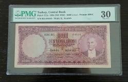 5.emisyon 1000  Lira  (Mor bin) PMG sertifikalı