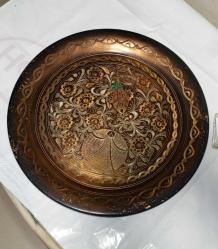 El İşlemesi Bakır Dekoratif Tabak