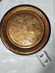 El İşlemesi Bakır Dekoratif Tabak