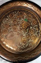 El İşlemesi Bakır Dekoratif Tabak
