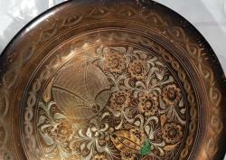 El İşlemesi Bakır Dekoratif Tabak