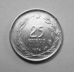 455// 25 Kuruş (1974) çil