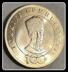 2023 Yılı 5 LİRA “Madeni” (Yeni Basım 100.YIL Hatırası) “ ÇİL” Quadran Kapsül İçinde