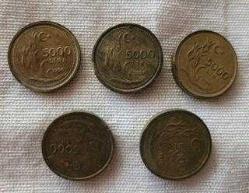 5 ADET BEŞ BİN LİRA. KOLEKSİYONLUK. FIRSAT.