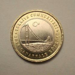 475// 1 Lira Çanakkale köprüsü (2022)