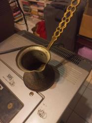 Bakır Antep işlemeli cezve orta boy