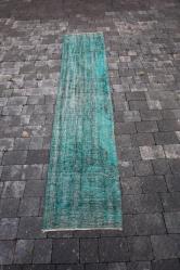 EL DOKUMA YEŞİL VİNTAGE YOLLUK 60 CM X 275 CM