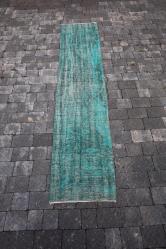 EL DOKUMA YEŞİL VİNTAGE YOLLUK 60 CM X 275 CM