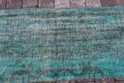 EL DOKUMA YEŞİL VİNTAGE YOLLUK 60 CM X 275 CM