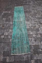 EL DOKUMA YEŞİL VİNTAGE YOLLUK 60 CM X 275 CM