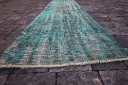 EL DOKUMA YEŞİL VİNTAGE YOLLUK 60 CM X 275 CM