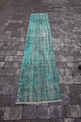 EL DOKUMA YEŞİL VİNTAGE YOLLUK 60 CM X 275 CM