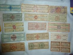 HİSSE SENEDİ KAR PAYI KUPONLARI YABANCI ÜLKELER  1930 LU 1960 LI YILLAR 4 LÜ BLOK ORTALARI MÜHÜRLÜ 56 BLOK 224 ADET+ÜCRETSİZ KARGO