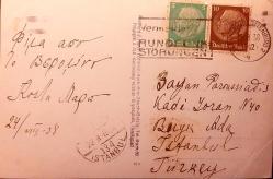 Kartpostal - BERLIN (1938, Büyükada, İstanbul posta damgalı)