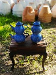 2 ADET VİNTAGE EMAYE ÇAYDANLIK