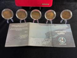 Darphane 2015 Çanakkale Zaferi'nde Türk Donanması - Bronz Sikke Hatıra Para Seti Kutulu Sertifikalı