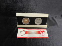 2021 Beşiktaş 16.Şampiyonluk Süper Lig Şampiyonluğu Özel Hatıra Para Bronz Gümüş Sikke Seti (Darphane)