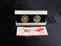 2021 Beşiktaş 16.Şampiyonluk Süper Lig Şampiyonluğu Özel Hatıra Para Bronz Gümüş Sikke Seti (Darphane)