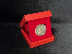 Galatasaray – 25. Şampiyonluk Özel Deri Kutulu Hatıra Para Gümüş/Okside Sikkesi (Darphane, 925 Ayar)