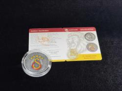 Galatasaray – 25. Şampiyonluk Gümüş/Okside Hatıra Sikkesi (Darphane, 925 Ayar, Mineli)