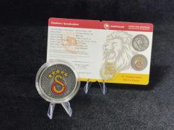 Galatasaray – 25. Şampiyonluk Gümüş/Okside Hatıra Sikkesi (Darphane, 925 Ayar, Mineli)