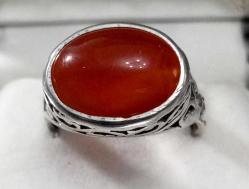 AKİK TAŞLI GÜMÜŞ YÜZÜK 7 GR ÖLÇÜ 19