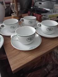 4 ' lü DSİ amblemli çay -kahve fincan takımı