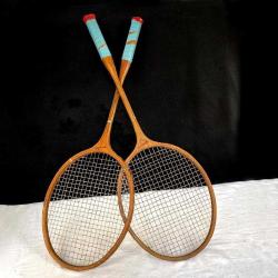 1950 Alman Üretimi Ahşap Raket Seti