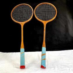 1950 Alman Üretimi Ahşap Raket Seti