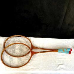 1950 Alman Üretimi Ahşap Raket Seti