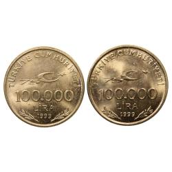 1999 100.000 Lira Hatıra/Tedavül ÇİL(159)