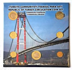 Türkiye Cumhuriyeti Tedavül Para Seti 1915 Çanakkale Köprüsü