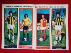 Galatasaray Yasin Özdenak, Mehmet Oğuz - Fenerbahçe Alpaslan Eratlı, Cemil Turan Posteri - Hayat Dergisi