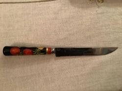 LOT.5 » SOVYET DÖNEMİ AHŞAP İŞLEMELİ SAPLI BIÇAK