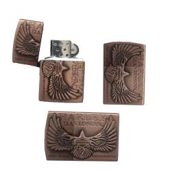 Harley Davıdson Yazılı Kartal Logolu Gazlı Metal Çakmak