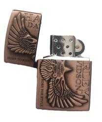 Harley Davıdson Yazılı Kartal Logolu Gazlı Metal Çakmak