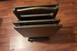 Zigon Katlanabilir,Taşınabilir Dikdörtgen Sehpa Kayın Parlak Ceviz Natüre El Yapımı