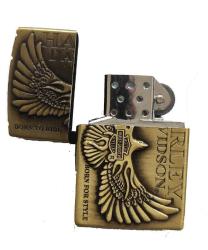 Harley Davıdson Yazılı Kartal Logolu Gazlı Metal Çakmak