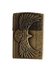 Harley Davıdson Yazılı Kartal Logolu Gazlı Metal Çakmak