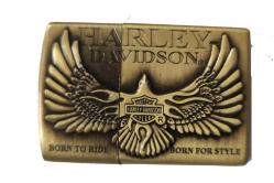 Harley Davıdson Yazılı Kartal Logolu Gazlı Metal Çakmak