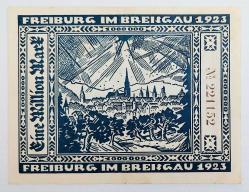 Almanya, Freiburg Şehri 1.000.000 Mark/Notgeld 1923. (ÇT)