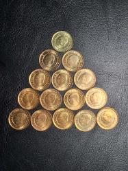 2009 - 2023  YILLARI ARASINA AİT 1 KURUŞ 15 ADET FULL SET ÇİL  TCB 5438