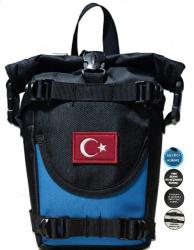 MOTOSİKLET ÖN YAN AVADANLIK ÇANTALARI MAVİLİ