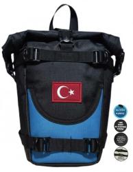 MOTOSİKLET ÖN YAN AVADANLIK ÇANTALARI MAVİLİ