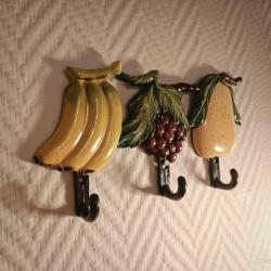 Meyve Figürlü Vintage Duvar Askısı
