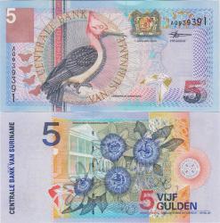 SURİNAM 5 GULDEN 2000 ÇİL.
