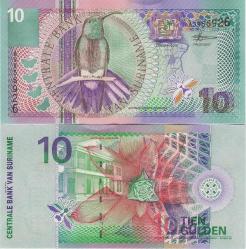 SURİNAM 10 GULDEN 2000 ÇİL.