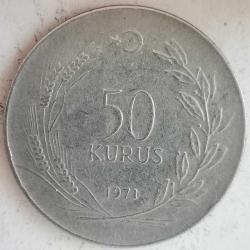 TÜRKİYE 1971   50  KURUŞ