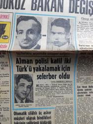 Hürriyet Gazetesi - Turkish Newspaper - 7 Aralık 1968 - Sadettin Bilgiç Süleyman Demirel ile telefonda kavga etti fotoğraf - Dokuz bakan değişecek Cüneyt Arcayürek bildiriyor - Zenci Müslümanlar arasında bir Türk gazeteci Muammer Kaylan Fotoğrafı - Mario Dario'nun meslek arkadaşlarına göre İzmir'e gömülmek onun vasiyetiydi - Alman polisi katil 2 Türk Ali Kemal Akdeniz ve Ahmet Yıldız'ı yakalamak için seferber oldu fotoğraf - Arjantin okul gemisi öğrencileri ülkelerinde basılan Atatürk pullarını dağıttılar fotoğraf - Magirus Deutz otobüs montaj fabrikasında kanlı grev fotoğraf - Tarkan Honoriva'nın yüzüğü yazan ve çizen Sezgin Burak - Gönül avcısı yazan ve çizen Faruk Geç - İstanbul Ankara İzmir Radyosu Programı - Burç falınız - Vog Eva külotları ve bikinileri - pelikan mürekkep - Siemens elektrik süpürgesi - Türk mimar Mehmet Altay'ın projesini çizdiği Şikagoda yapılacak cami Fotoğrafı - Profesör Abdullah Kuran'ın camilerimiz ile ilgili eseri Amerika'da yayınlandı - Cihat Erbil iğfal