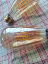 Rustik LED Ampül - Gün Işığı - 2 adet - Cam model